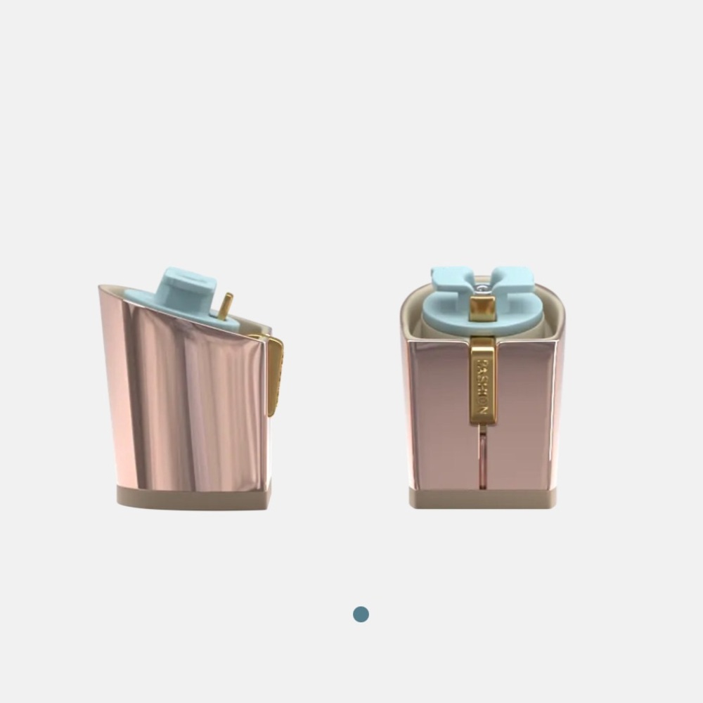 NIB Pashion Footwear Rose Gold Metallic 3 in Block Heel